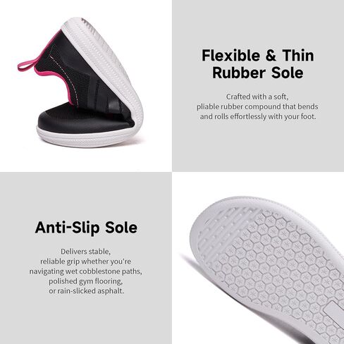 Stasslang Women's Barefoot Shoes Wide Toe Box Minimalist | Zero Drop Barefoot Shoes, Breathable Upper & Non Slip Sole Enables Natural Foot Motion for Hiking Gym & Daily City Walks in Kuwait