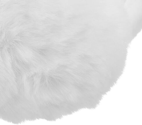 Mikikit Foldable Plush Panda Ear Muffs for Winter, Thick White Fluffy Ear Warmers for Cold Weather, Soft Cartoon Earmuffs for Boys in Kuwait