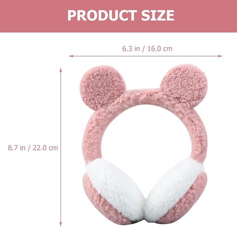 BESPORTBLE Plush Ear Warmer Earmuffs Winter Ear Cover for Outdoor Cold Weather Accessories Pink in Kuwait