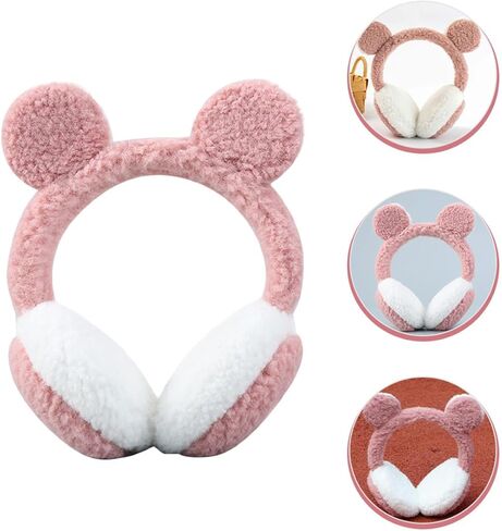 BESPORTBLE Plush Ear Warmer Earmuffs Winter Ear Cover for Outdoor Cold Weather Accessories Pink in Kuwait