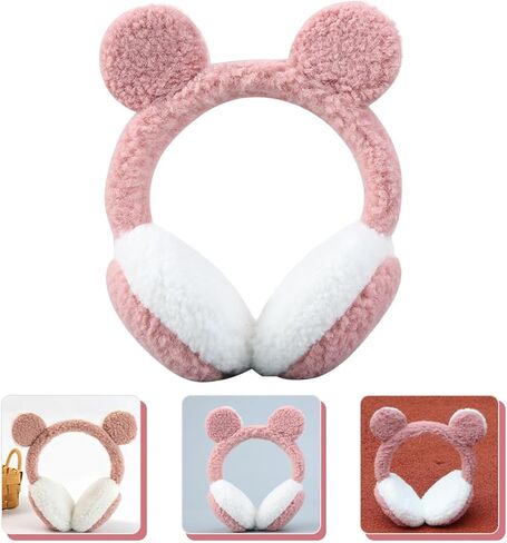 BESPORTBLE Plush Ear Warmer Earmuffs Winter Ear Cover for Outdoor Cold Weather Accessories Pink in Kuwait
