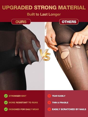 Built-To-Last Tights for Women with a Strengthened Waist Support Panel 80D Semi Opaque Rip Resistant Pantyhose in Saudi Arabia