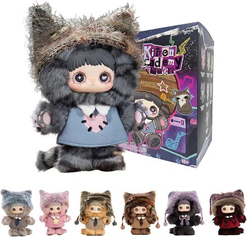 MayMei Kitten Academy Series Plush Keychain Blind Box 1Pcs (1 of 7 Possible Styles) Cute Maymei Bag Charms for Women's Handbags – Kawaii Plush Backpack Keyring Accessories Key Chain in Saudi Arabia