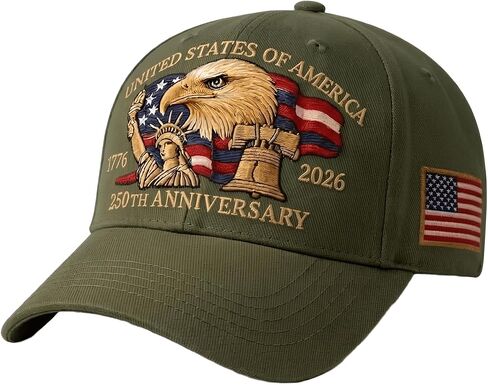 250th Anniversary USA Hat Eagle& Liberty Embroidery Patriotic Baseball Cap Adjustable Trucker Hat for Men Women in Saudi Arabia
