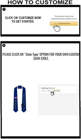Greekgear Navy Graduation 2 Tone Sash Stole in Kuwait
