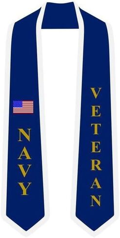 Greekgear Navy Graduation 2 Tone Sash Stole in Kuwait