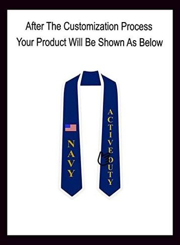 Greekgear Navy Graduation 2 Tone Sash Stole in Kuwait