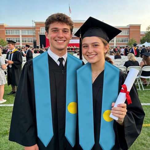 Palau Flag Graduation Stole Sash for Study Aboard International Students Abroad Adult Unisex in Saudi Arabia