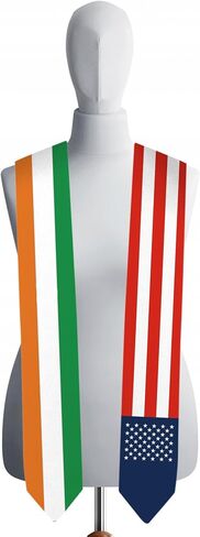 72 Inch Ireland Flag and USA Flag Graduation Sash Unisex Adults Graduation Stole Scarf International Class of 2024 (Not Include Baccalaureate Gown and Hat) in Kuwait
