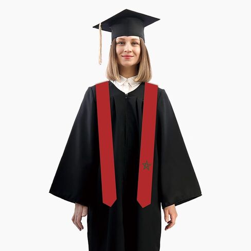 Morocco Country flags Graduation Stole scarf class of Graduation Sash Unisex Adult for Study Aboard International Students gifts in Saudi Arabia