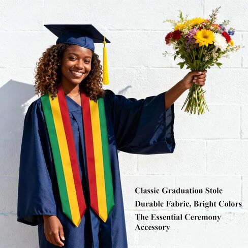 Guinea Flag Graduation Stole Graduation Sash Scarf for International Student Abroad Adult Unisex in Saudi Arabia