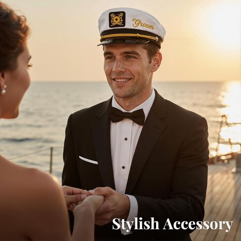 Hosrnovo Groom Captain Hat, Fashion Style Groom Hats for Bachelor Party Accessory and Wedding Costume Funny Gift for Groom to be Honeymoon and Engagement in Kuwait