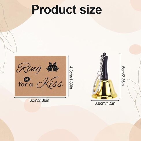 24 Set Wedding Bells Bulk with Tags Ring for a Kiss Bells Party Favors for Guests, Mini Kissing Bells for Wedding Reception Decorations Favor Goody Bag Supplies in Saudi Arabia
