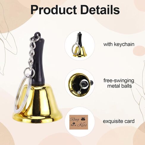 24 Set Wedding Bells Bulk with Tags Ring for a Kiss Bells Party Favors for Guests, Mini Kissing Bells for Wedding Reception Decorations Favor Goody Bag Supplies in Saudi Arabia