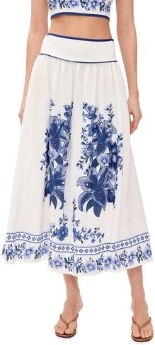 MOON RIVER Women's Floral Midi Skirt in Kuwait