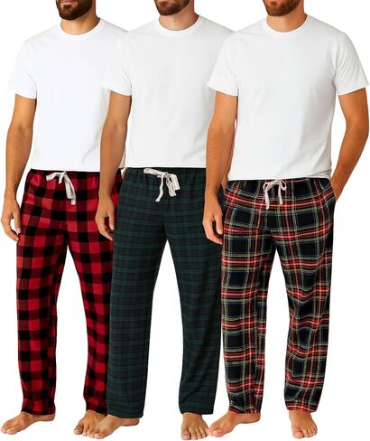 Men’s 3-Pack Flannel Lounge Pants in Kuwait