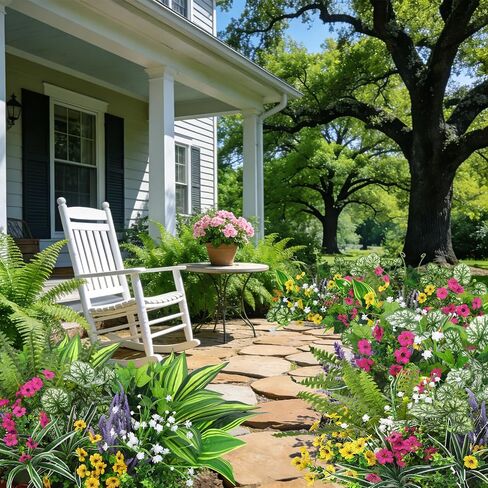 Roberly 20 Pcs Artificial Plants Outdoor, Fake Plants UV Resistant Greenery Stems Plastic Leaves Faux Flowers Bushes for Spring Summer Table Patio Front Porch Garden Indoor Outdoor Home Decor in Saudi Arabia