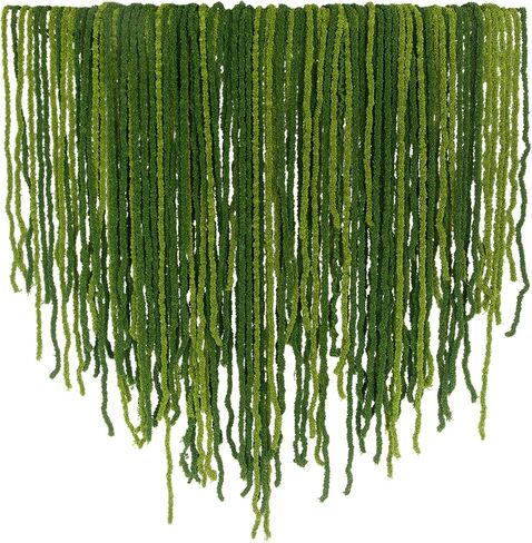 60 Pcs Hanging Moss Vines Faux Moss Garland for Decorating Artificial Amaranthus Hanging Flowers 59-62 Inch Fake Mossy Rope for Crafts Wedding Arch Floral Arrangment Wall Hanging Mantle Outdoor in Saudi Arabia