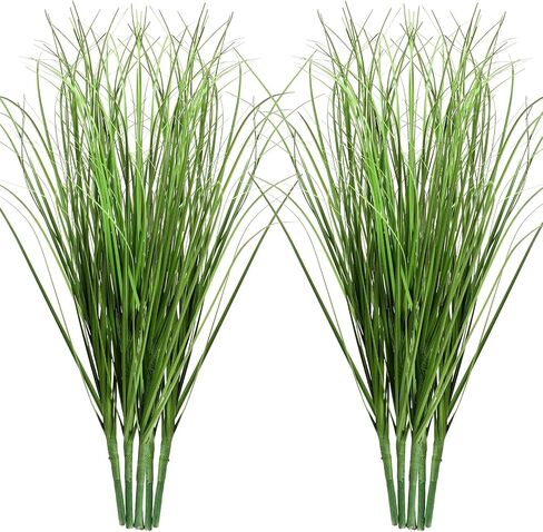10 PCS Artificial Wheat Grass Plants, 14.6 Inch Faux Shrubs Wheat Grass Greenery Stems with Realistic Look, Fake Tall Grasss for Indoor Outdoor Decor, Artificial Plants for Home Office Garden, Large in Kuwait
