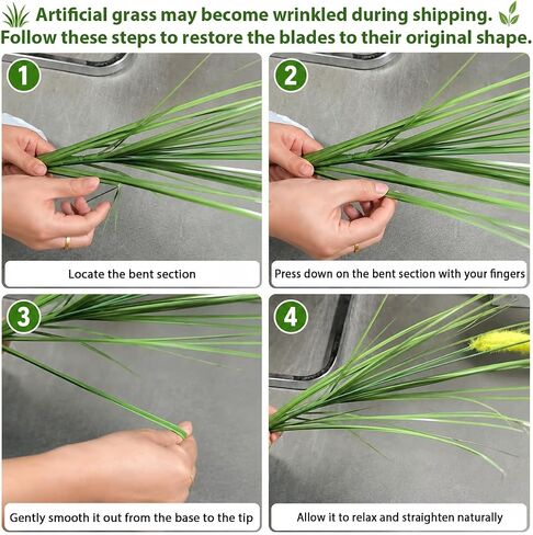 10 PCS Artificial Wheat Grass Plants, 14.6 Inch Faux Shrubs Wheat Grass Greenery Stems with Realistic Look, Fake Tall Grasss for Indoor Outdoor Decor, Artificial Plants for Home Office Garden, Large in Kuwait
