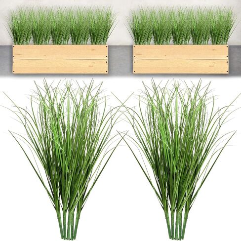 10 PCS Artificial Wheat Grass Plants, 14.6 Inch Faux Shrubs Wheat Grass Greenery Stems with Realistic Look, Fake Tall Grasss for Indoor Outdoor Decor, Artificial Plants for Home Office Garden, Large in Kuwait