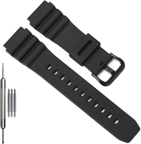 MTPS110 Series Replacement Watch Band Compatible with Casio MTPS120L MTPS110 Soft Silicone Strap 22mm Waterproof Bracelet in Kuwait