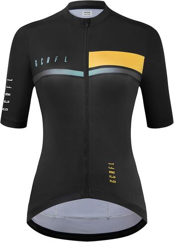 GCRFL Women's Cycling Jersey Short Sleeves Bike Jersey Road Biking Shirt Breathable, Lightweight PRO Race Fit, Zipper Pocket in Saudi Arabia