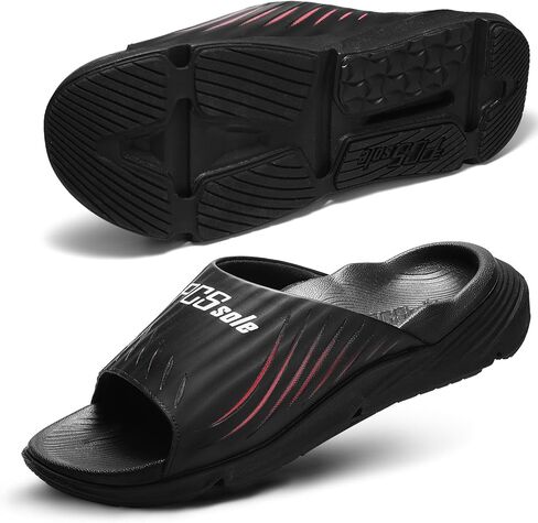 PCSsole High Arch Support Orthotic Sandals – Open Toe Recovery Slides with Deep Heel Cup & Metatarsal Pad – Shock Absorption Cushion & Non-Slip Rubber Sole for Plantar Fasciitis Comfort, Flat Feet & Heel Pain Relief in Saudi Arabia