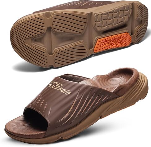 PCSsole High Arch Support Orthotic Sandals – Open Toe Recovery Slides with Deep Heel Cup & Metatarsal Pad – Shock Absorption Cushion & Non-Slip Rubber Sole for Plantar Fasciitis Comfort, Flat Feet & Heel Pain Relief in Saudi Arabia