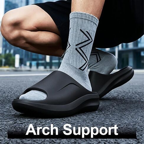 Recovery Slides for Men and Women - Max Comfort Orthotic Slippers for Plantar Fasciitis - Heel & Arch Support, Non-Slip Rubber Sole- Indoor/Outdoor House Shoes in Saudi Arabia