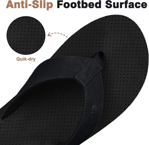 Men's Flip Flops with Arch Support - Quick-Dry Beach Sandals in Saudi Arabia