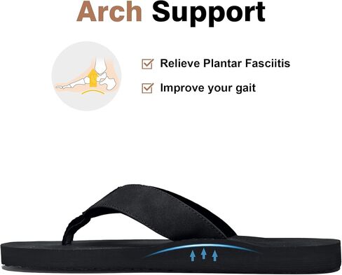 Men's Flip Flops with Arch Support - Quick-Dry Beach Sandals in Saudi Arabia