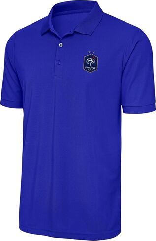 French National Team Derive Polo - Men’s Performance Soccer Fan Shirt - Moisture-Wicking 100% Polyester Pique in Saudi Arabia