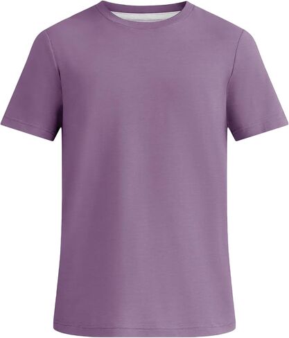 Men's Crew Neck T-Shirt - Soft Fitted Premium Tee - Solid Short Sleeve Soft Breathable in Saudi Arabia