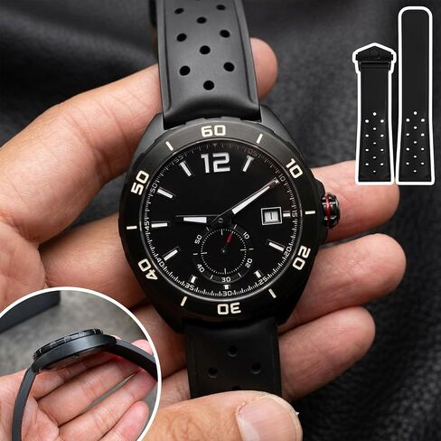 Replacement Strap 22mm for Tag Heuer Formula 1 Breathable Silicone Watchband Folding Buckle Watch Strap for TAG Heuer F1 CAZ201 WAZ2113 CAZ1010 Series in Kuwait