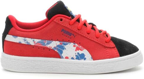PUMA Kids Boys Suede Splash Graphic Lace Up Sneakers Shoes Casual - Red in Kuwait