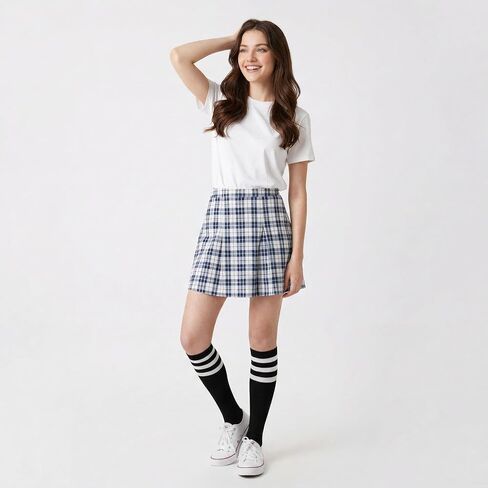 Pareberry Cotton Knee High Socks Triple Stripes Over the Calf Retro Athletic Tube Socks for Women Men and Youth in Saudi Arabia