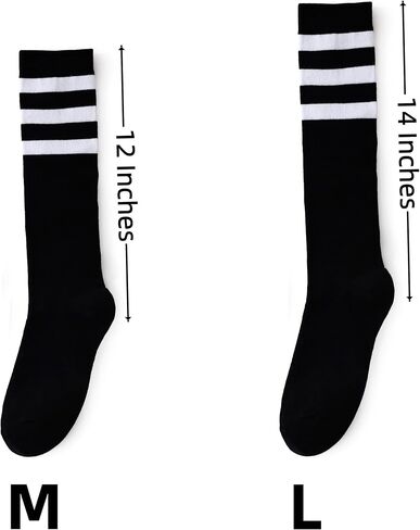 Pareberry Cotton Knee High Socks Triple Stripes Over the Calf Retro Athletic Tube Socks for Women Men and Youth in Saudi Arabia