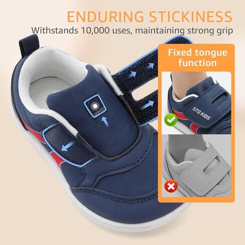 STQ KIDS Toddler Wide Toe Box Barefoot Shoes Boys and Girls Sneakers Tennis Walking Shoe Non Slip Lightweight Comfortable （ Navy & Navy Toddler Size 5 ） Two Pairs in Saudi Arabia