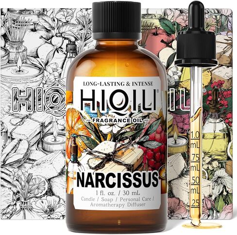 HIQILI Narcissus Fragrance Oil for Diffuser & DIY, Highly Concentrated Scented Oil for Candle Making, Soap, Perfume, Fresh Floral Aroma - 1 Fl Oz in Saudi Arabia