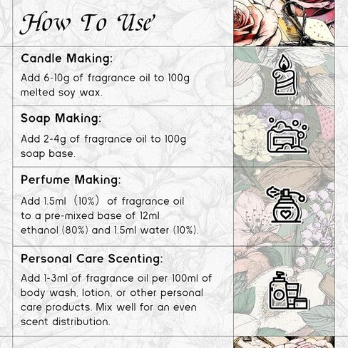 HIQILI Narcissus Fragrance Oil for Diffuser & DIY, Highly Concentrated Scented Oil for Candle Making, Soap, Perfume, Fresh Floral Aroma - 1 Fl Oz in Saudi Arabia