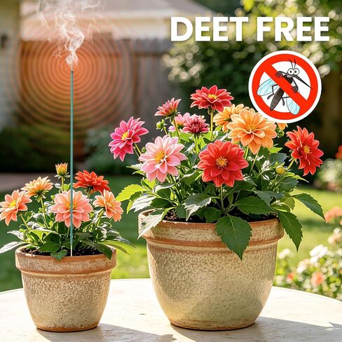360 Pack Mosquito Incense Sticks for Outdoor Patio Backyard Indoors Camping Travel Yoga, DEET Free Mosquito Repellent Sticks Safe for Kids Pets, Long-Lasting 1-Hour Burn Time in Saudi Arabia