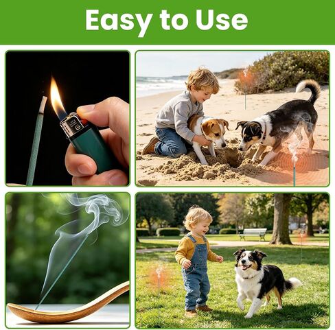 360 Pack Mosquito Incense Sticks for Outdoor Patio Backyard Indoors Camping Travel Yoga, DEET Free Mosquito Repellent Sticks Safe for Kids Pets, Long-Lasting 1-Hour Burn Time in Saudi Arabia