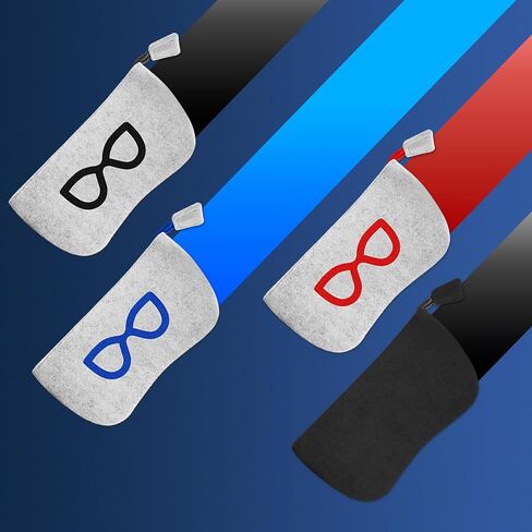 NEOISM Anti Motion Sickness Glasses, Car Sickness Glasses Relief Nausea & Dizziness, Portable Lensless Design for Car Sickness, Air Sickness, Sea Sickness, Road Trip Essentials, Blue Pattern Bag in Saudi Arabia