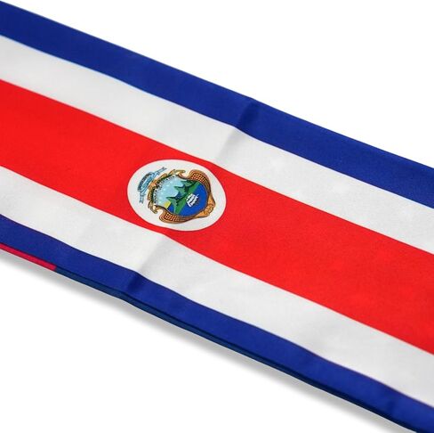 USA And Costa Rica Flag Graduation Stole,Satin Embroidery Graduation Sash for International Students,72 Inch Length. in Saudi Arabia