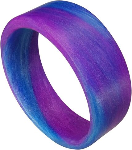 Purple and Blue Glow in the Dark Ring | Handmade Wedding Band in Saudi Arabia