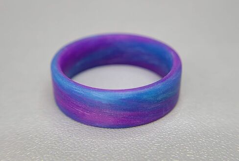 Purple and Blue Glow in the Dark Ring | Handmade Wedding Band in Saudi Arabia