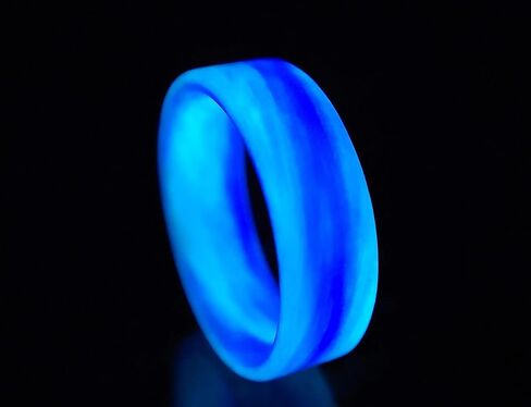 Purple and Blue Glow in the Dark Ring | Handmade Wedding Band in Saudi Arabia