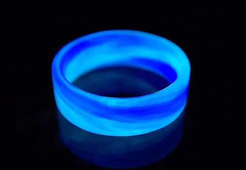 Purple and Blue Glow in the Dark Ring | Handmade Wedding Band in Saudi Arabia