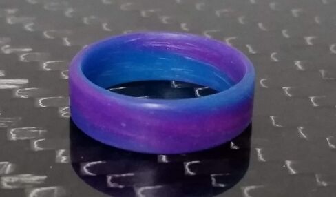 Purple and Blue Glow in the Dark Ring | Handmade Wedding Band in Saudi Arabia
